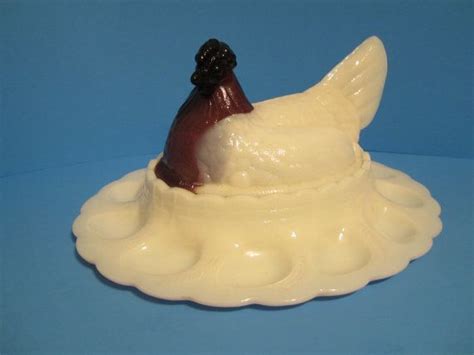 Vintage Collectible Rare Fenton Chicken Server Hen By Ladyninanana 400 00 Fenton Glassware