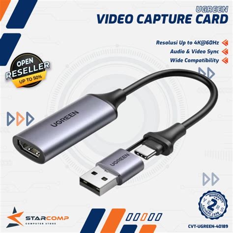 Jual Ugreen Video Capture Card Hdmi Hd K Hz Mac Windows Android