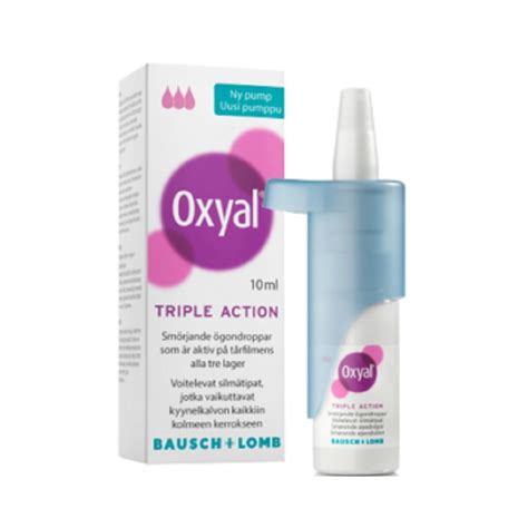 Oxyal Triple Action 10 ml Smörjande ögondroppar aposve se