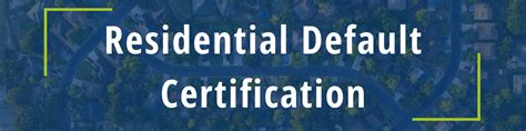 Nadp Default Pro Annual Meeting Residential Default Certification