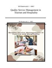 Homework Docx Homework Arg Quality Service Management In