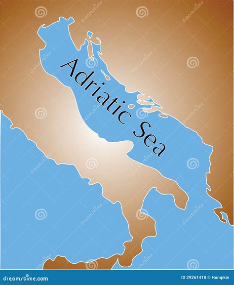 Map of adriatic sea stock illustration. Illustration of capital - 29261418