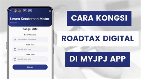 Cara Kongsi Roadtax Digital Dan Cukai Jalan Kenderaan Anda Ke Akaun