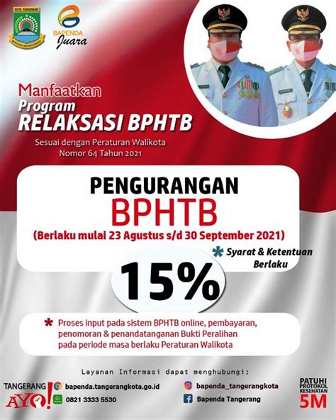 Kabar Baik Pemkot Tangerang Kembali Gulirkan Relaksasi Pbb P Bphtb