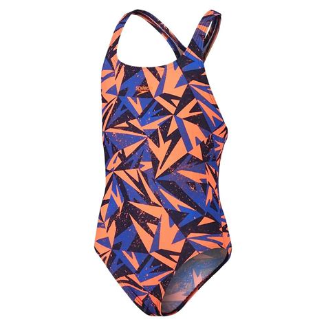 Speedo Hyperboom Allover Medalist Badeanzug Blau Swiminn