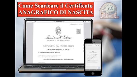 Come Scaricare Il Certificato Anagrafico Di Nascita YouTube