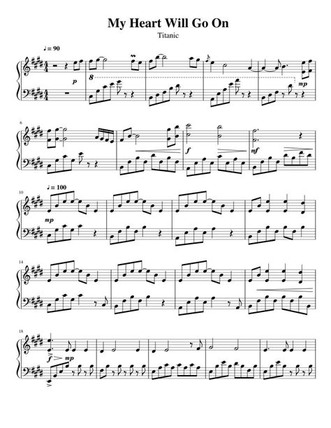 36+ My heart will go on piano sheet music free info · Music Note Download