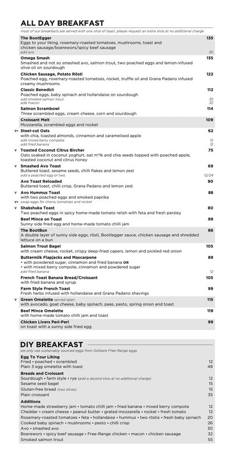 Western Cape Halaal Menu