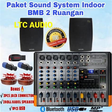 Jual PAKET SOUND SYSTEM INDOOR BMB 2 RUANGAN SOUND SYSTEM INDOOR CAFE