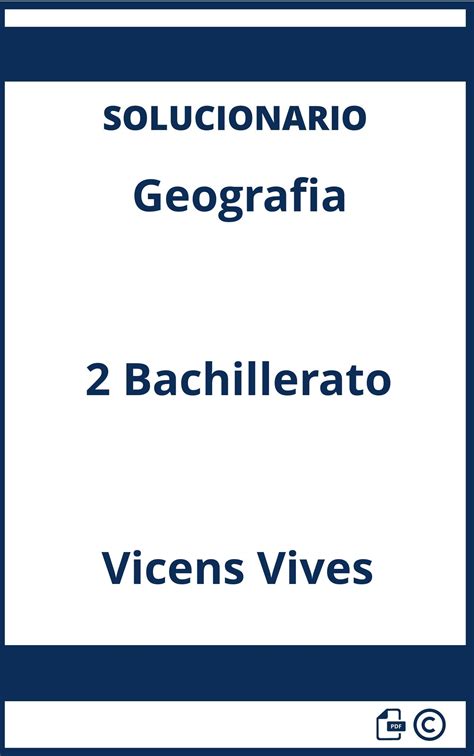 Solucionario Geografia 2 Bachillerato Vicens Vives Descargar