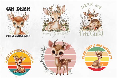 Cute Baby Deer Sublimation Clipart Graphic By T Shirt Heritage