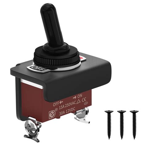 Daiertek Waterproof On Off Toggle Switch 2 Position 12v With Mounting Bracket 30a Spst Toggle