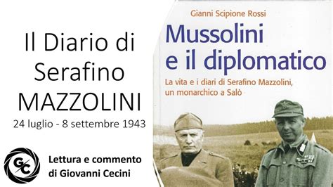 Il Diario Di Serafino Mazzolini Luglio Settembre Lettura