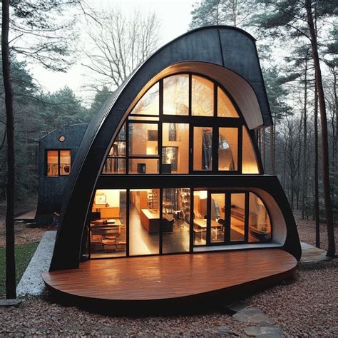 Modern House Unusal Shape Deignerartistic Touch Exterior Premium Ai