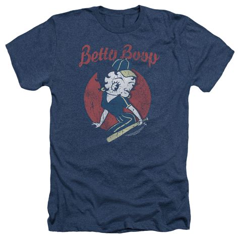 Betty Boop Shirt Team Boop Heather Navy Blue T Shirt Betty Boop Team Boop Shirts