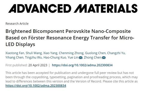 厦门大学针对钙钛矿量子点micro Led全彩显示技术取得突破性进展 行家说