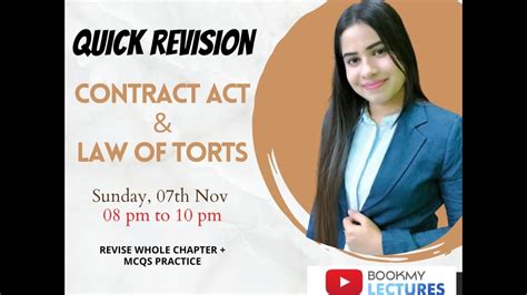 Cseet Contract Act And Law Of Torts Marathon Mcq Solving Cseet Nov