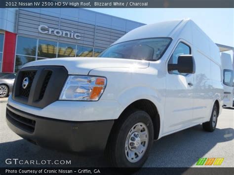 Blizzard White 2012 Nissan Nv 2500 Hd Sv High Roof Charcoal