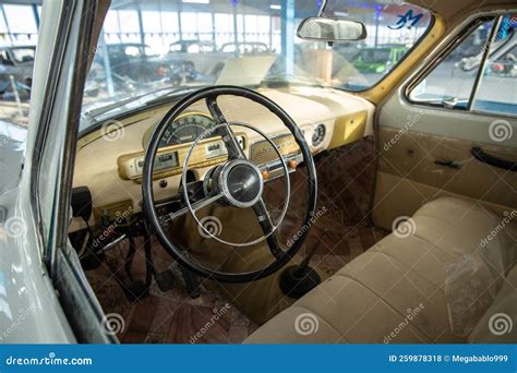 Interior Retro Car Volga Gaz 21 in the Retro Car Salon Editorial Stock ...