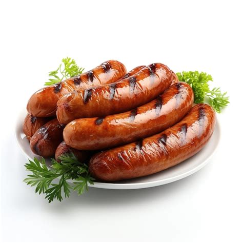 Premium Photo Sausages On White Background