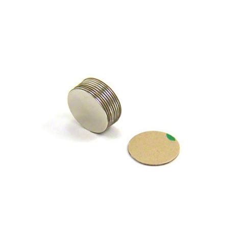 N42 Neodymium Adhesive Disc Magnet 15mm Dia X 05mm Thick 061lbs Pull