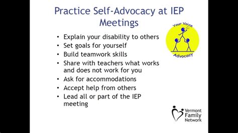 Navigating Special Education Module 5 Self Advocacy At IEP Meetings 7