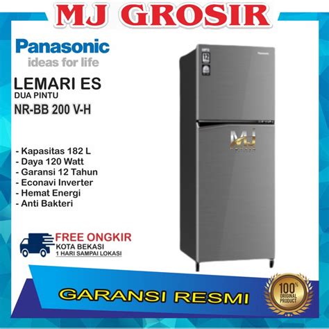 Jual Promo Spesial KULKAS PANASONIC NRBB 200 V LEMARI ES 2 PINTU