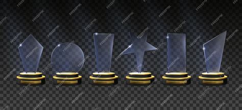 Premium Vector Award Trophy Hollywood Colors Glass Star Honor Or