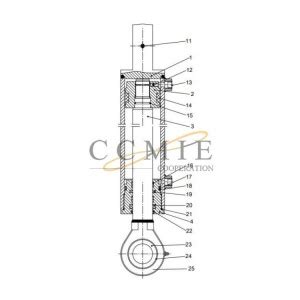 China 803090545 Right Articulated Steering Cylinder XCMG GR165 Grader