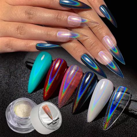 Poudre Holographique Pour Ongles Miroir Magique Laser Chrom Design