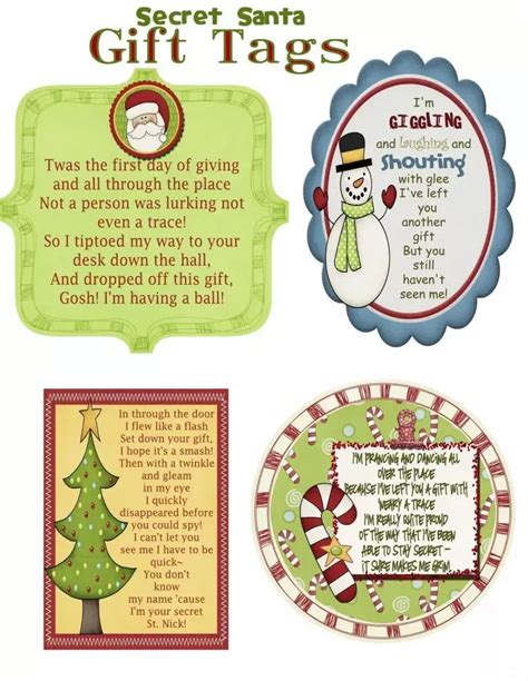 Printable Secret Santa Notes Artofit