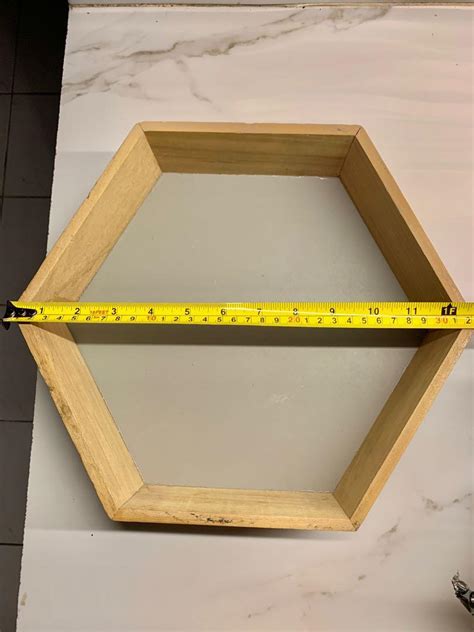 Hexagon Wall Mounted Wooden Frame Wood Frame Hexagon Shape Wood