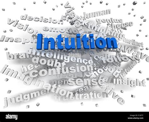 3d Image Intuition Word Cloud Concept Stock Photo Alamy