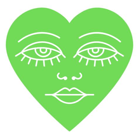 Green Heart With Eyes On It Png And Svg Design For T Shirts