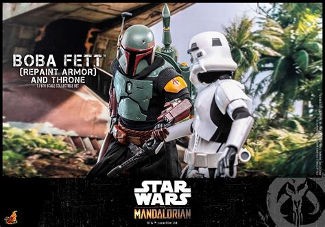 Mandalorian Boba Fett Repaint Armor And Throne Sixth Scale Figure By Hot Toys Sideshow