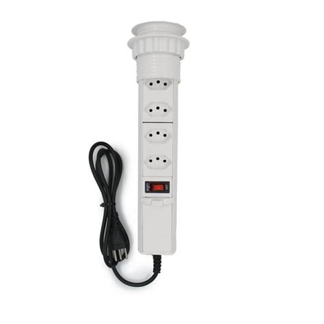 Torre De Tomada Embutir 4 Tomadas 16A Aceita Plugs De 10A 16A E 20A