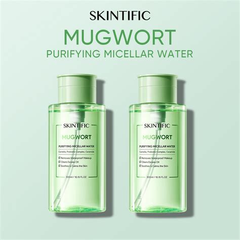 Jual SKINTIFIC Micellar Water 2 Pcs Mugwort Purifying Cleansing Oil