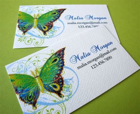 Butterfly Business Card Custom Business Cards Set Of 50 Etsy