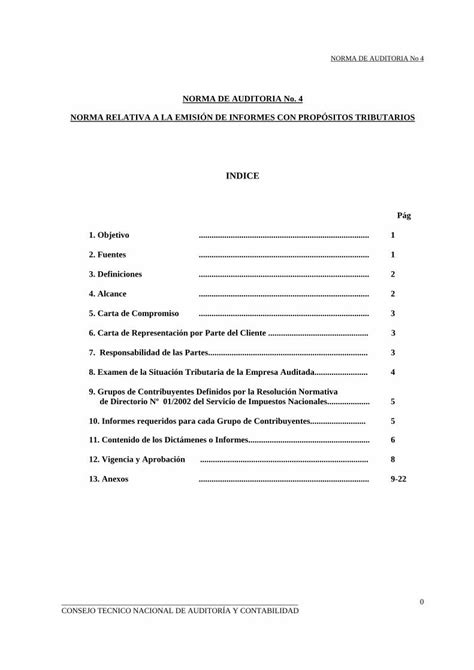 Pdf Norma N° 4 Colegio De Auditores Yo Contadores · • Na 1