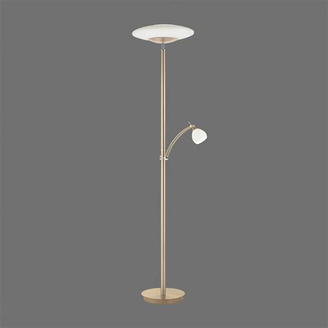 Lampadaire LED Troja bras liseuse dimmable doré Luminaire fr