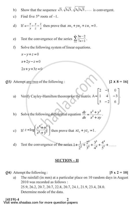 Mathematics And Statistical Methods For Biologists B Sc