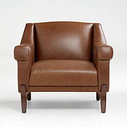 Halston Tufted Black Leather Accent Chair Crate Barrel