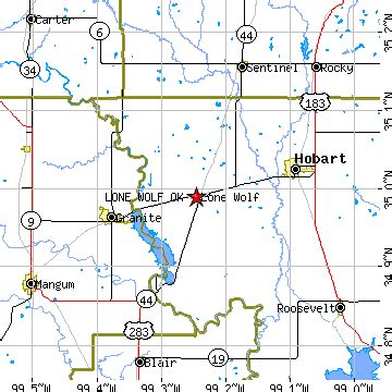 Lone Wolf, Oklahoma (OK) ~ population data, races, housing & economy