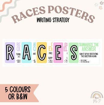 Races Writing Strategy Posters By Meet Ms P Tpt