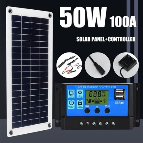 Kit De Panneau Solaire W Panneau Solaire Chargeur Usb Cellule Solaire