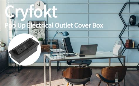 Pop Up Electrical Outlet Cover Box Recessed Multimedia Strip Socket