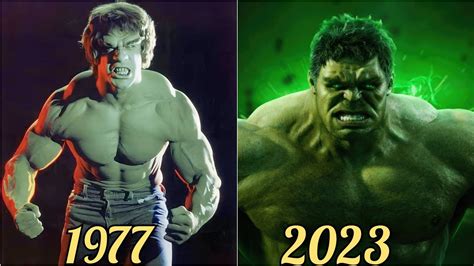 The Hulk evolution from 1977😳 to 2023😎 | Mr Evolution | 💙💙 - YouTube