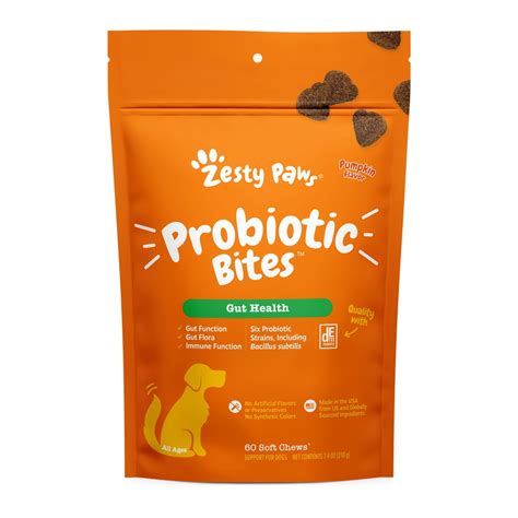 Zesty Paws Probiotic Bites Soft Chews Digestive Probiotics For Gut