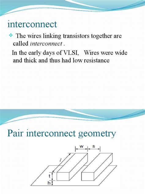 Interconnect The Wires Linking Transistors Together Are Called