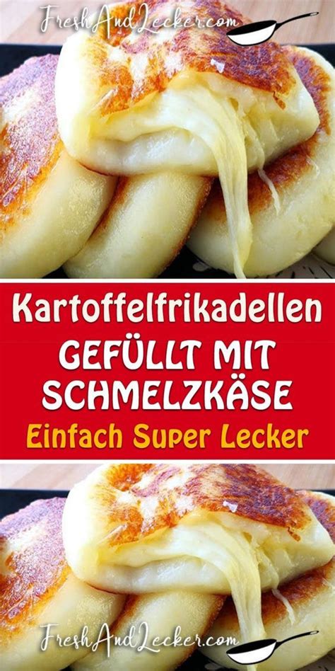 Rezept KARTOFFELFRIKADELLEN GEFÜLLT MIT SCHMELZKÄSE EINFACH SUPER